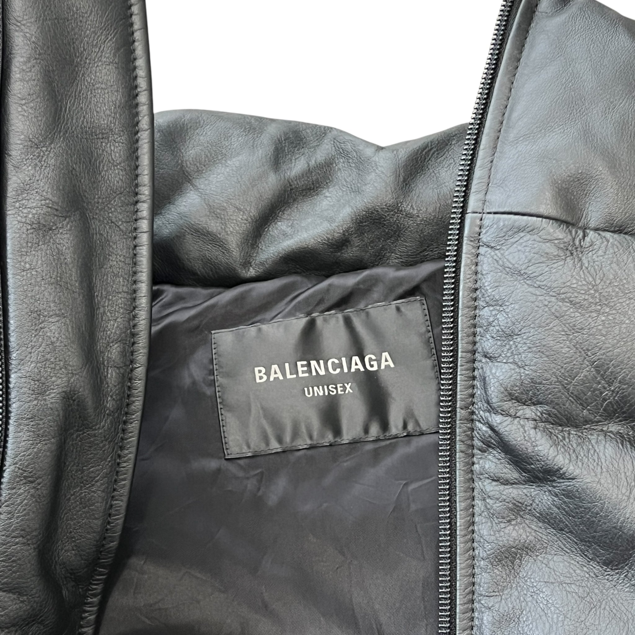 BALENCIAGA 2022AW Leather Puffer Vest
