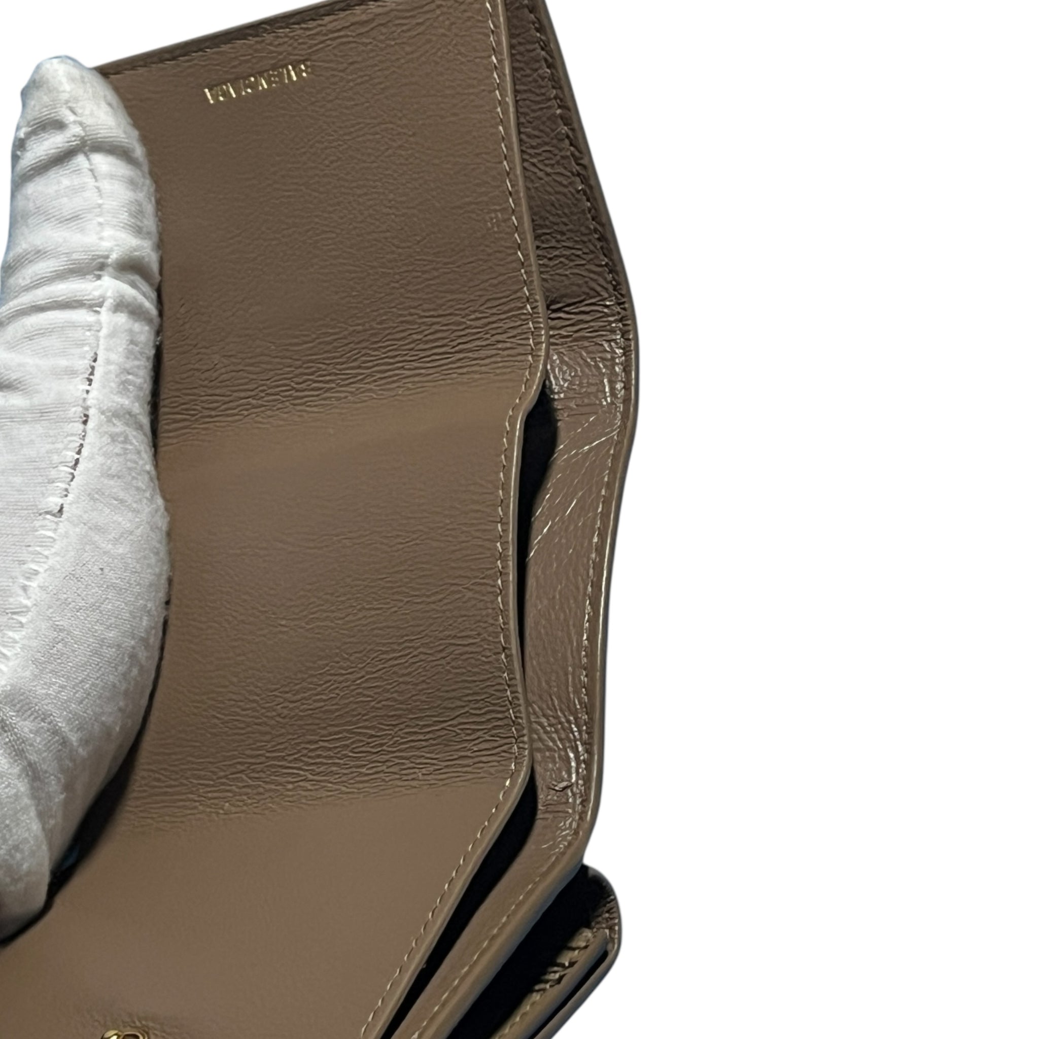 BALENCIAGA BB Logo Compact PVC Leather Wallet