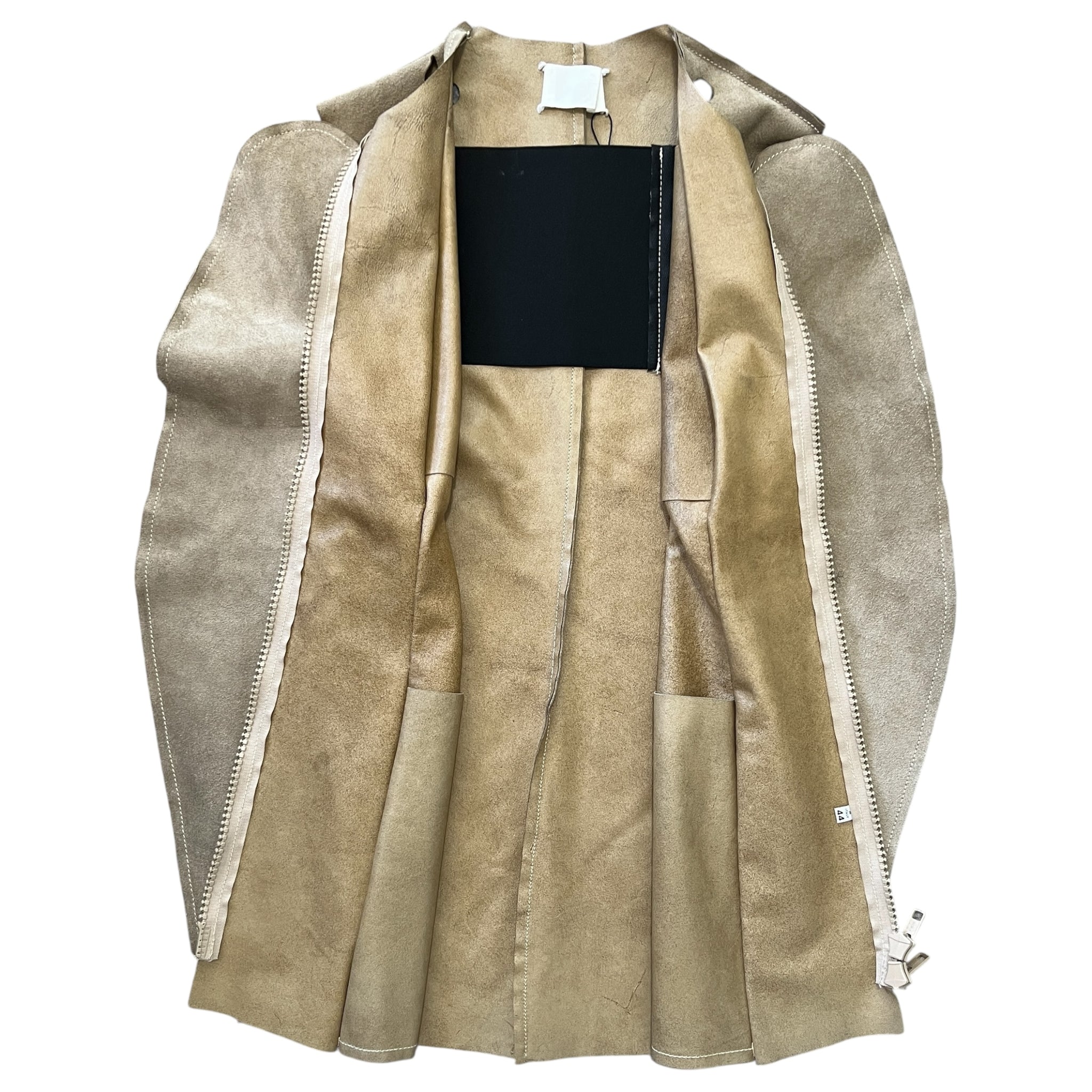 MAISON MARTIN MARGIELA 1998 Spring Summer Look39 Artisanal Flat Suede Jacket