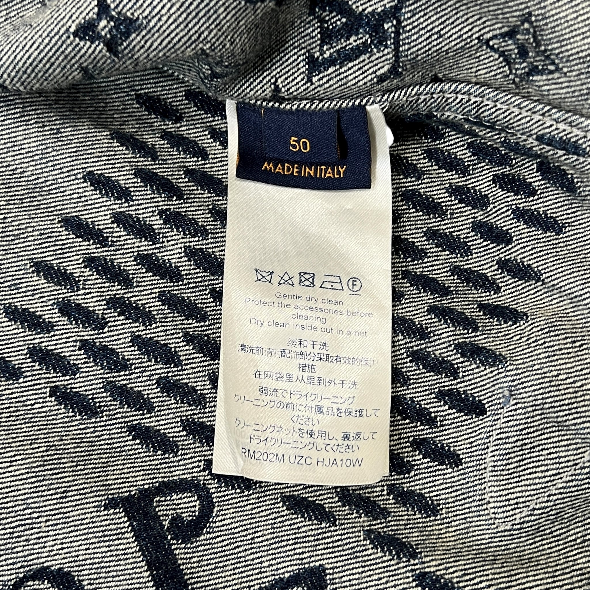 LOUIS VUITTON 2020AW × NIGO Giant Damier Waves Monogram Denim Jacket