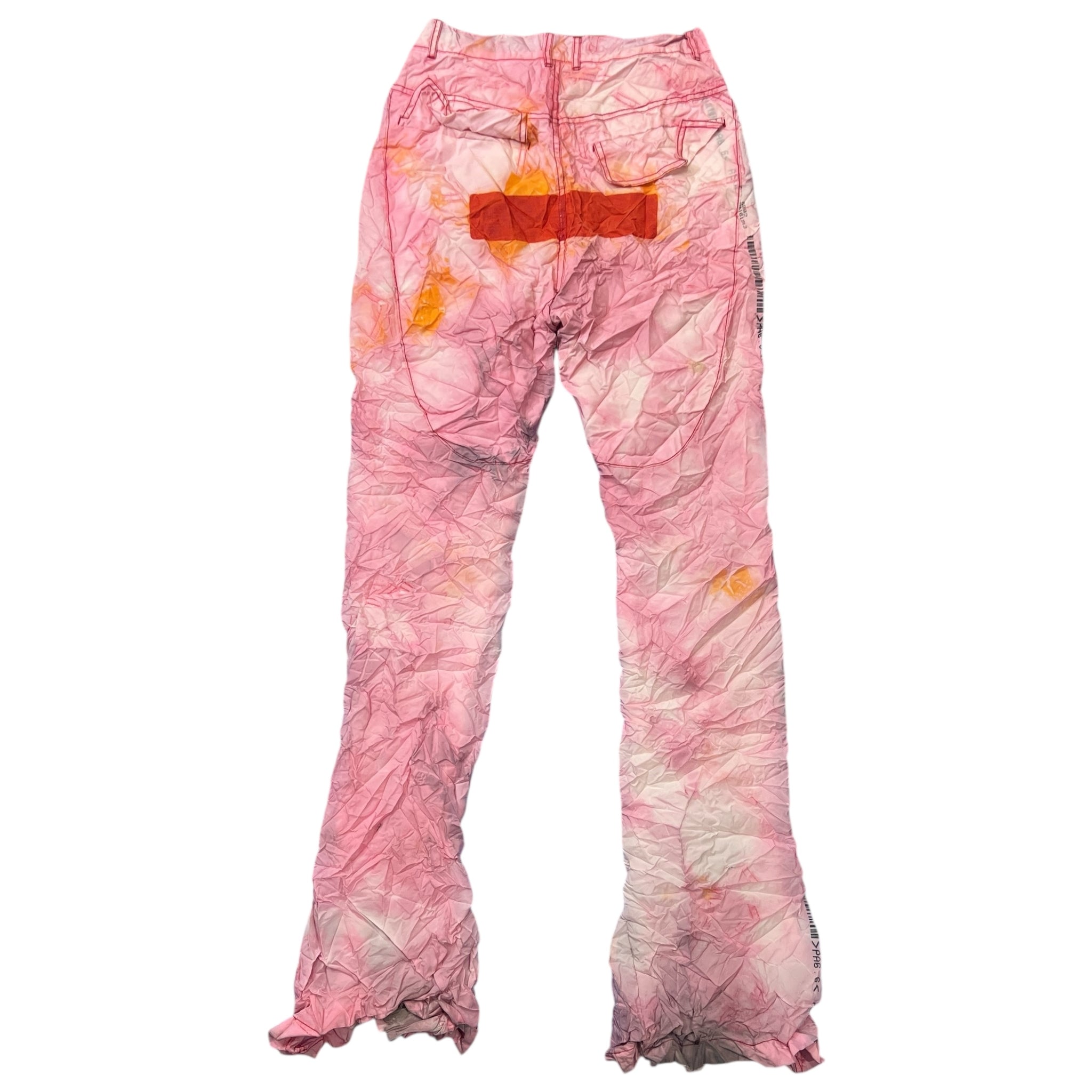 KANGHYUK 2020 COLLECTION 8 Nylon Polyester Spray Crinkled Flare Airbag Pants