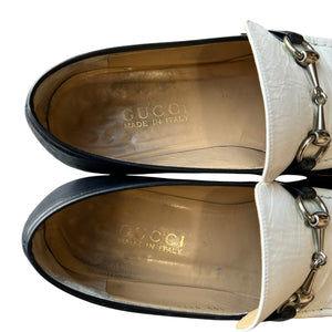 GUCCI Leather Bicolor Horsebit Loafer