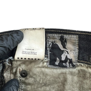 RICK OWENS DRKSHDW Vintage Effect Overdyed Cropped Denim Pants