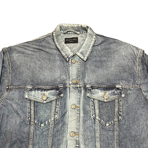BALENCIAGA 2022AW Trompe l'œil heavy cotton jersey denim jacket