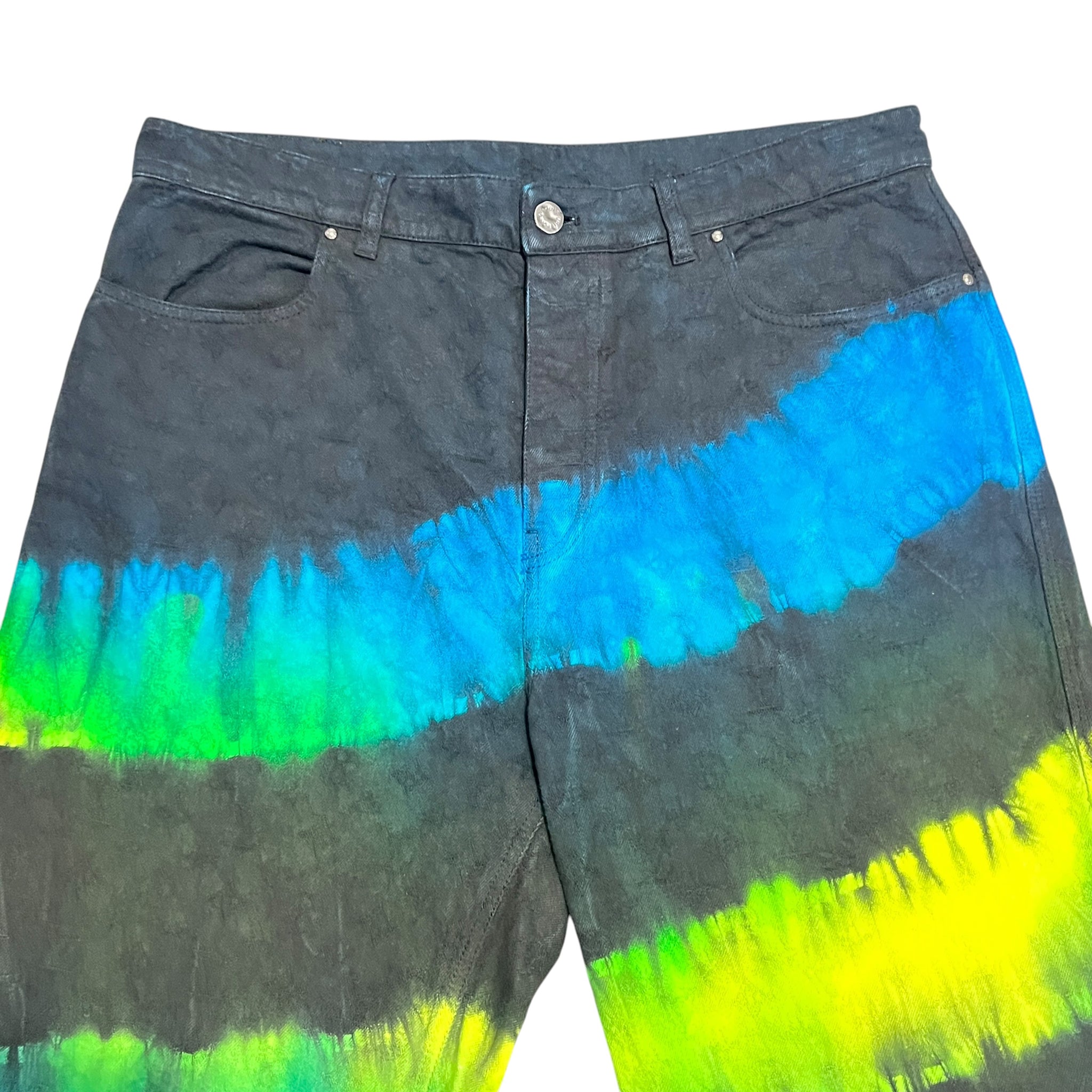 LOUIS VUITTON 2022SS Virgil Abloh Monogram Tie-Dye Baggy Denim