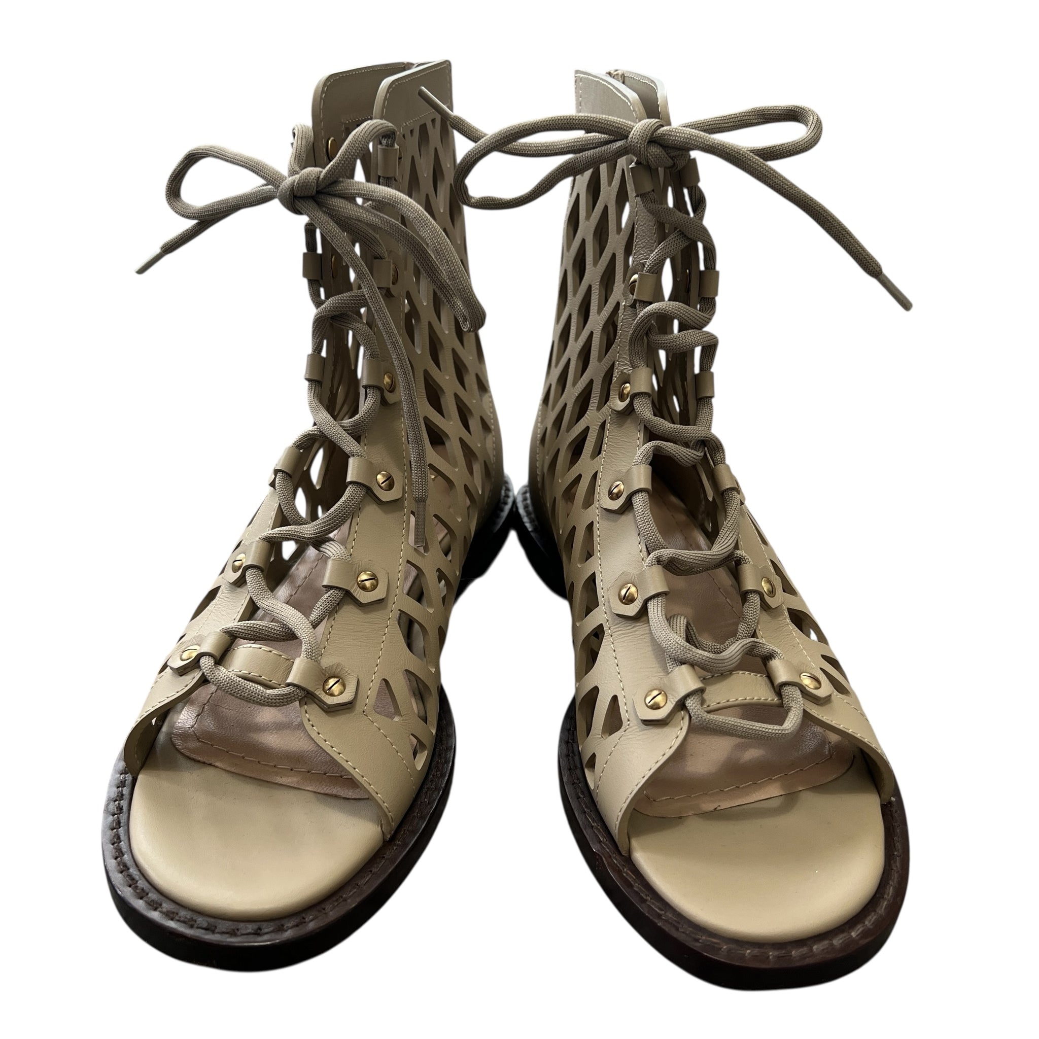 Christian Dior 2021 Cruise Pre-Spring D-TRAP Leather Gladiator Sandals