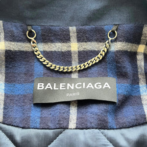 BALENCIAGA 2017AW padded oversized flannel shirts jacket