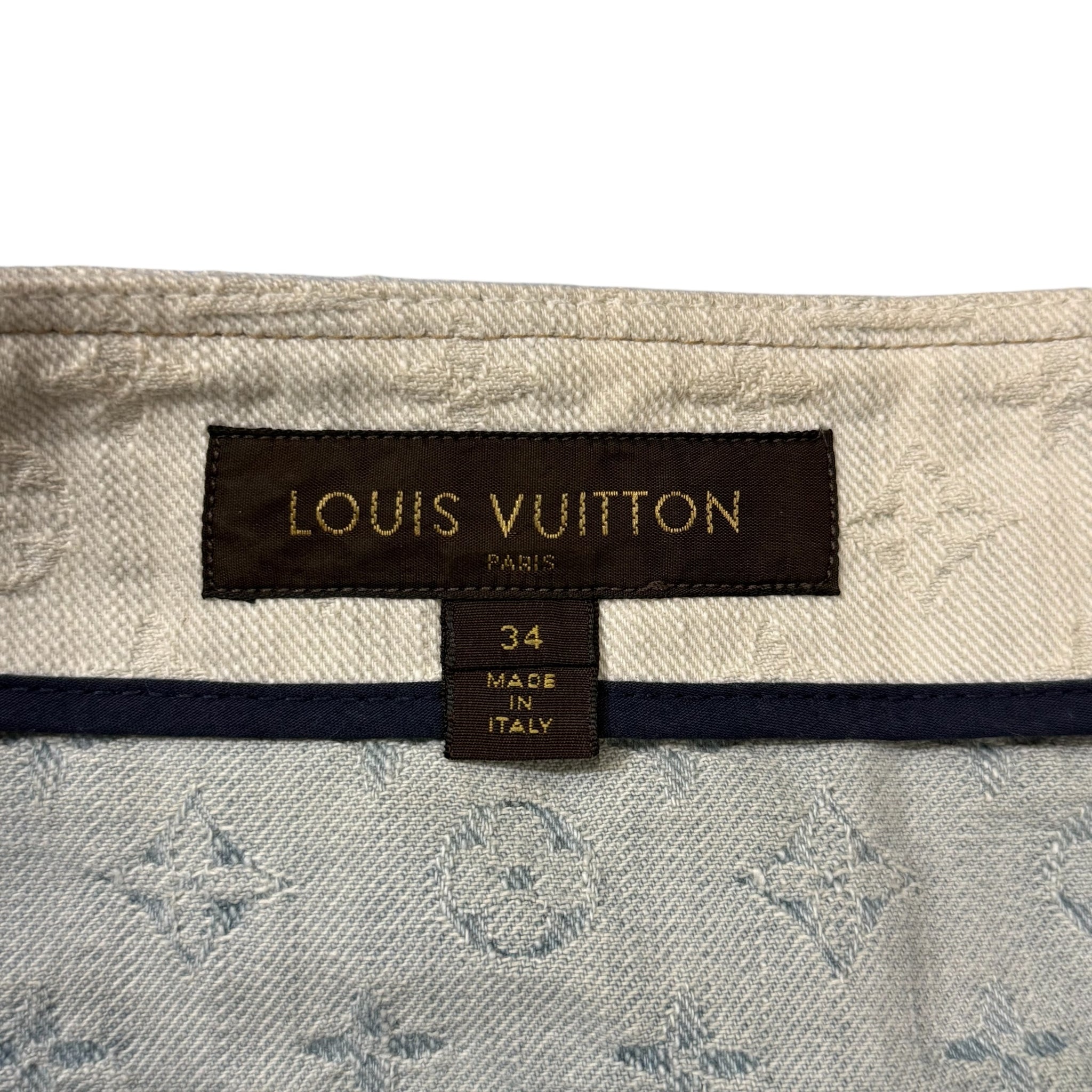 LOUIS VUITTON Monogram Denim Skirt