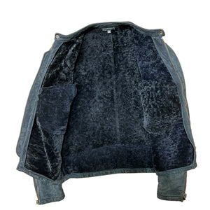HELMUT LANG 2000AW BLACK BORE MOUTON SHEARLING JACKET