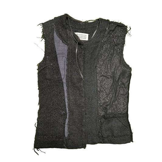 MAISON MARTIN MARGIELA ARTISANAL CHANEL TWEED CUT WORK VEST