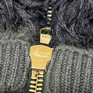 3.1 Philip Lim Zip Up Mohair Pattern Long  Cardigan