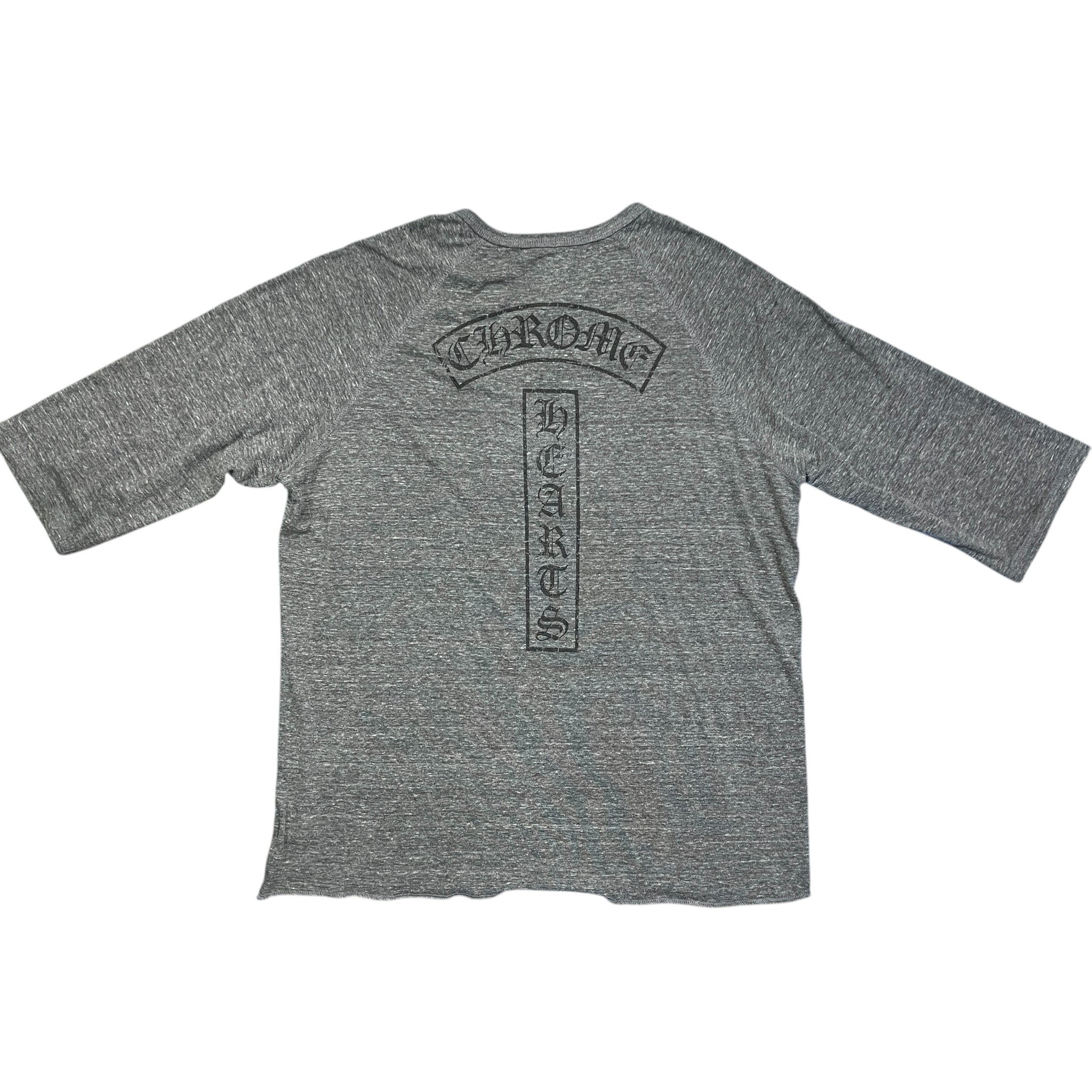 CHROME HEARTS Henley Neck Three Quarter Sleeve Top