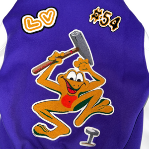 LOUIS VUITTON 2022AW MULTI PATCH MIX LEATHER VARSITY JACKET WITH KEYCHAIN