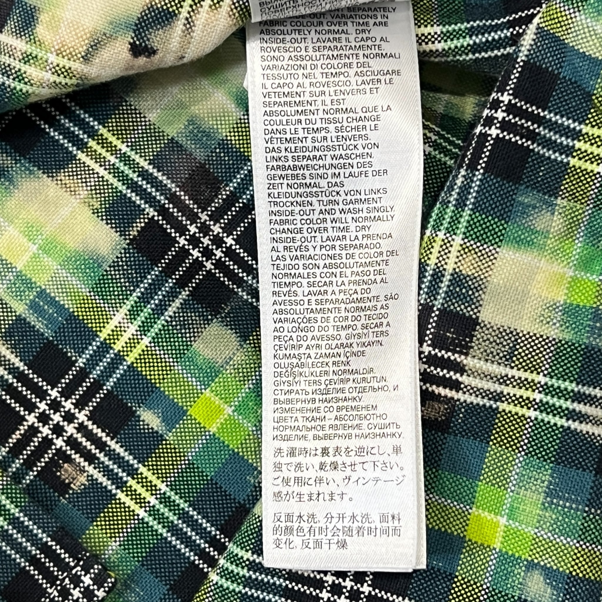 DIESEL Men's S-MOON-CHECK Embroidery & Treated Combination Shirt