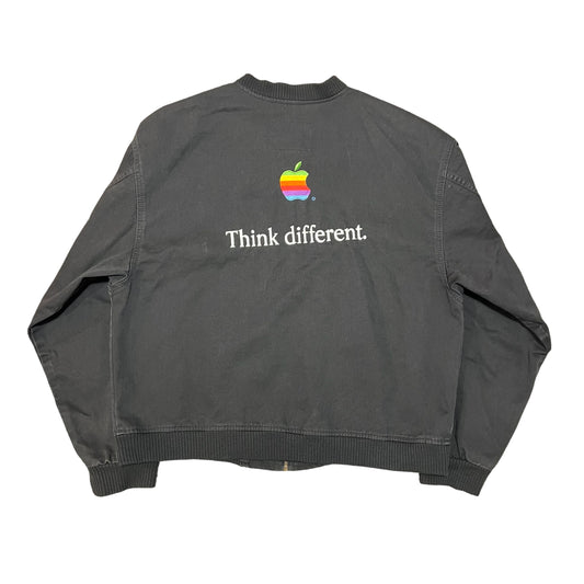 VINTAGE APPLE COMPUTER LOGO THINK DIFFERENT COTTON JACKET BLACK 1997