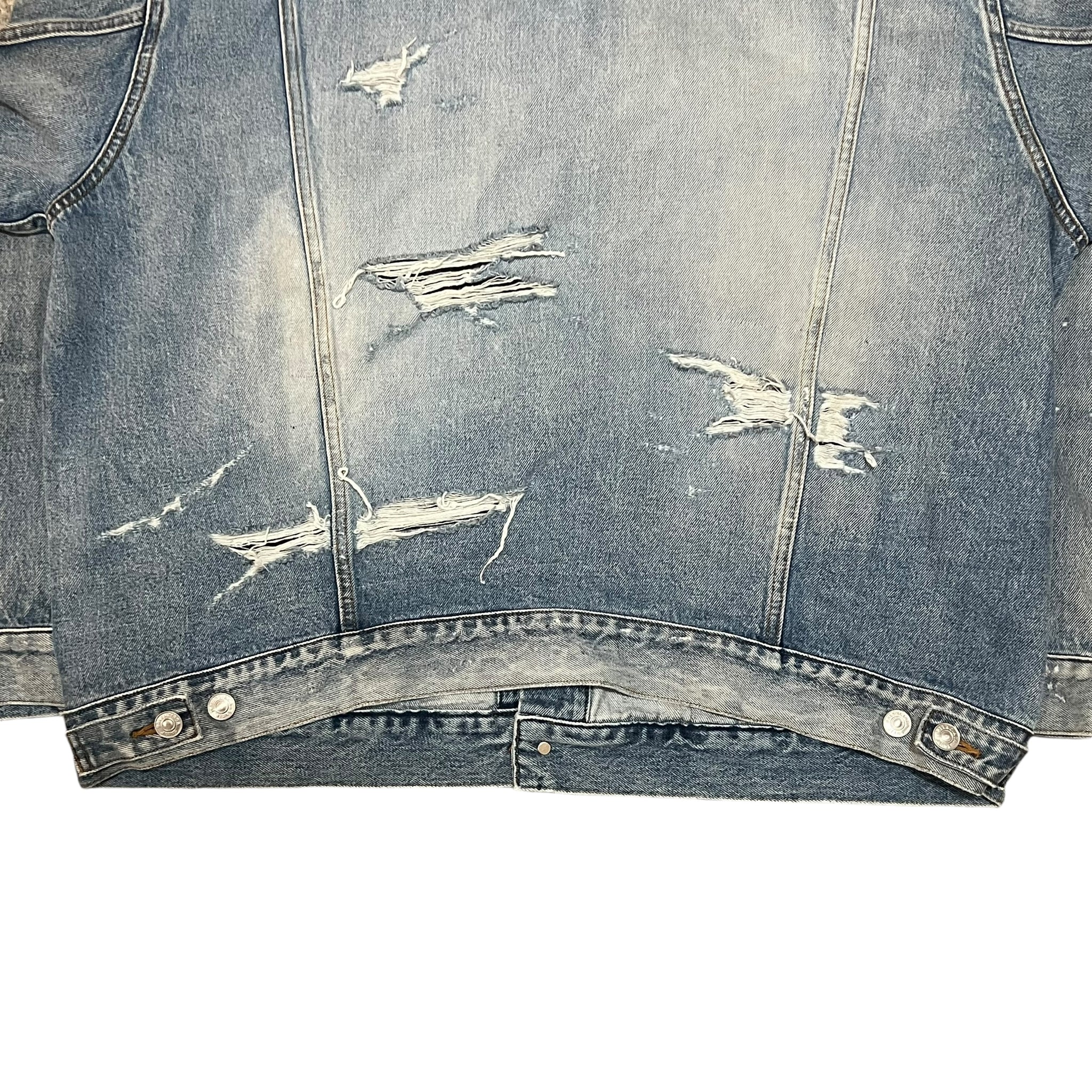 BALENCIAGA 2021SS DISTRESSED THRASH DENIM JACKET