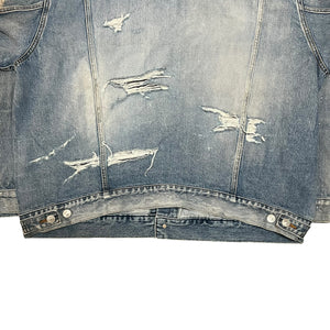 BALENCIAGA 2021SS DISTRESSED THRASH DENIM JACKET