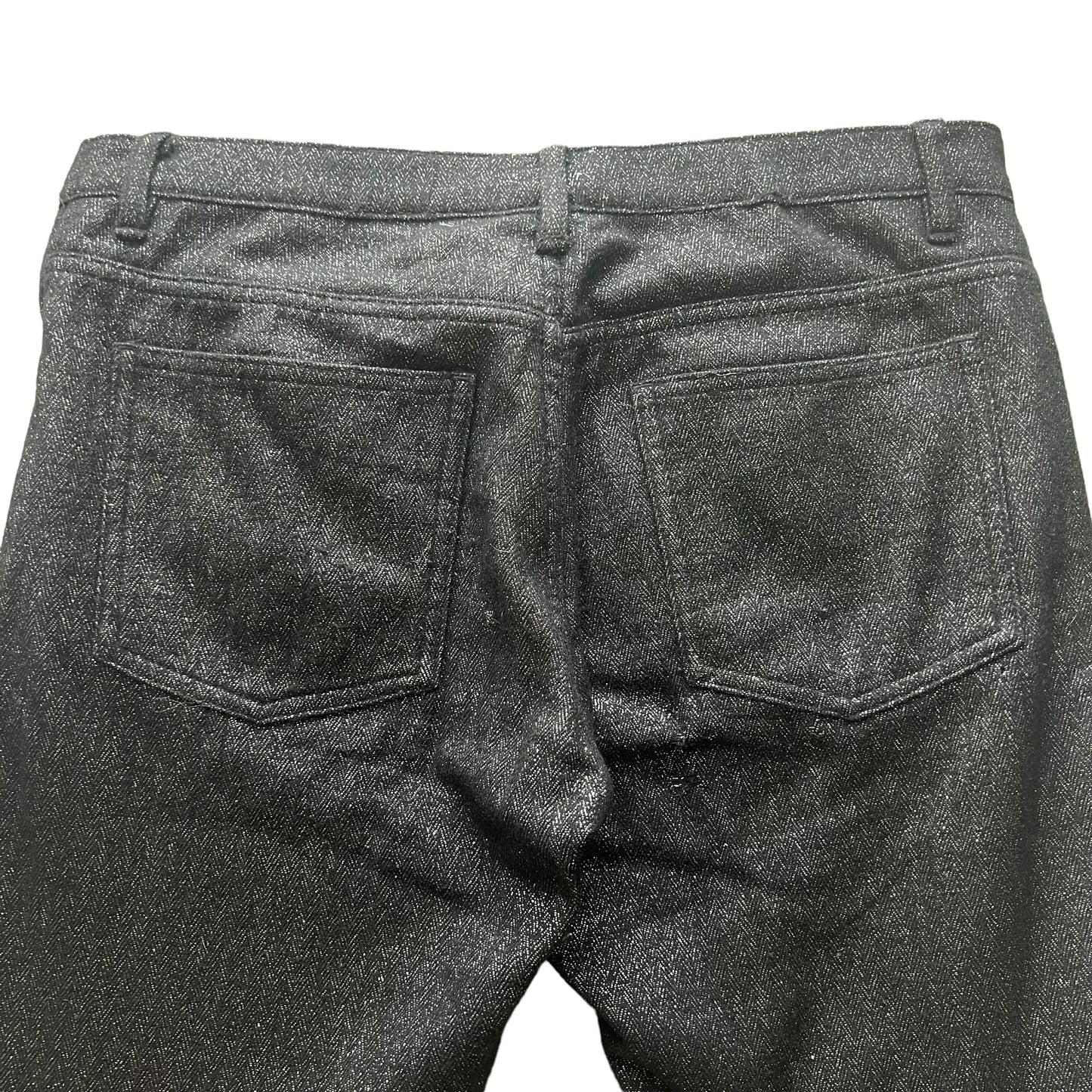 COMME DES GARCONS HOMME PLUS 2012AW GLITTER WOOL BLACK SILVER TROUSERS