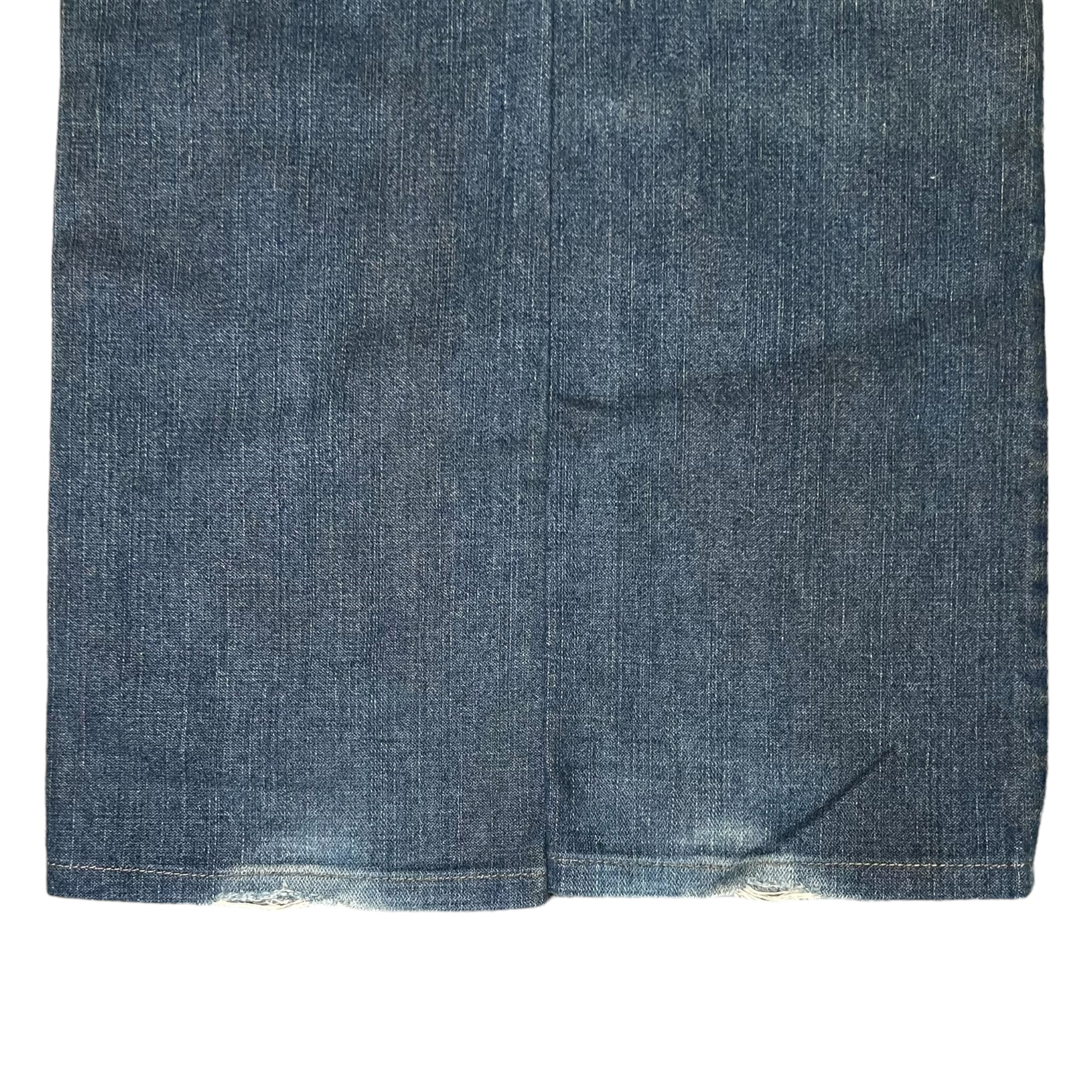 DIOR HOMME 2005AW DUST BACK ZIP DENIM PANTS HEDI SLIMANE