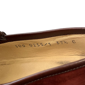 GUCCI Suede Leather Horsebit Loafer Shoes