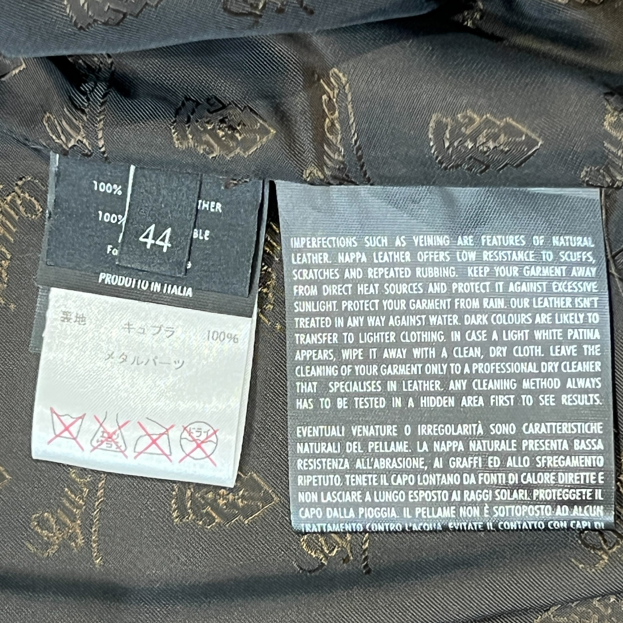 GUCCI 2004AW TOM FORD Horse Leather Black Cafe Moto Biker Jacket