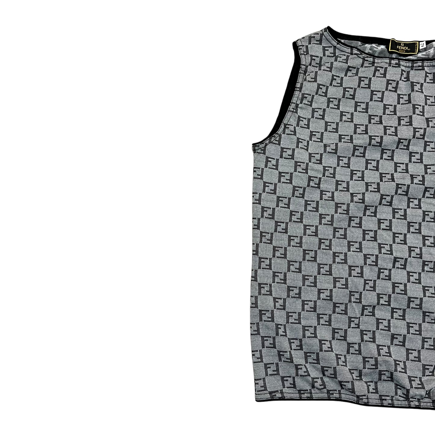 FENDI mare Zucca Patterned All Over Sleeveless Cut and sewn Tank top