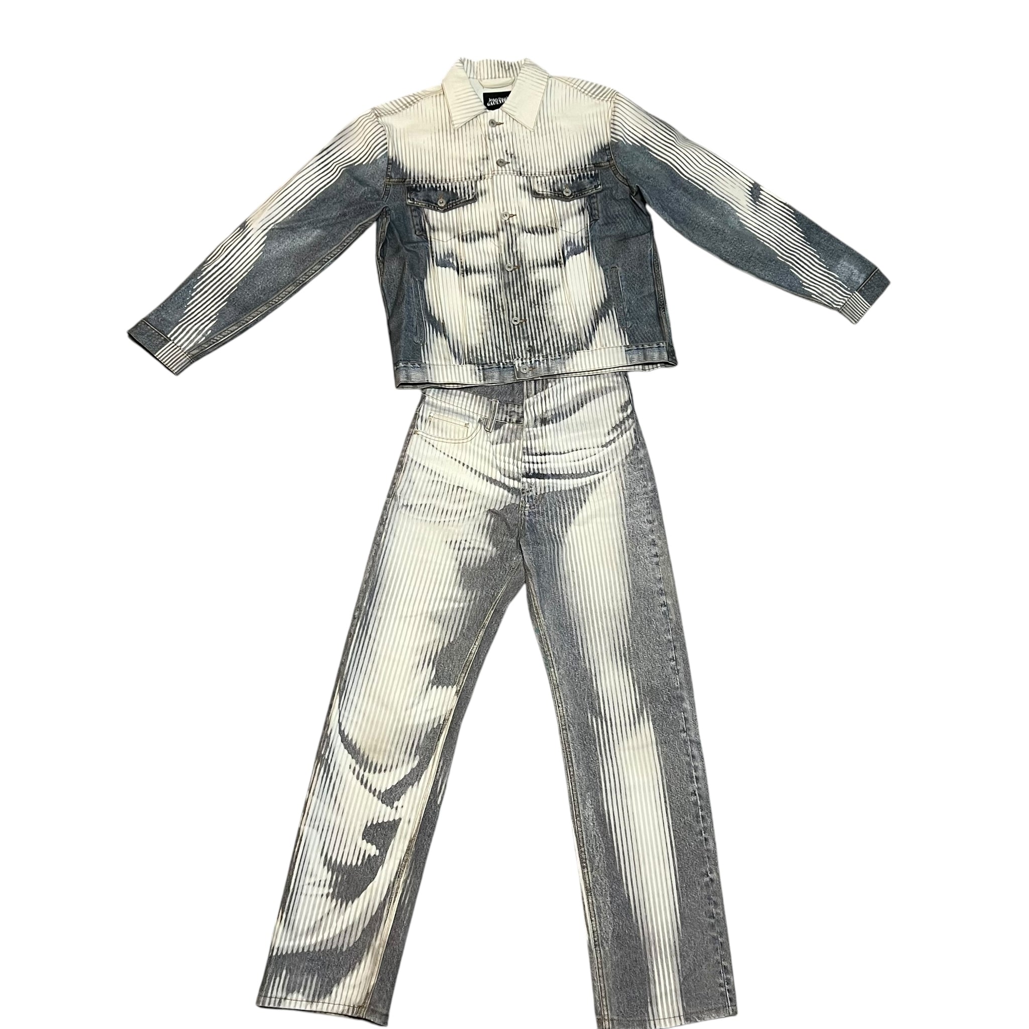 Y/PROJECT × JEAN PAUL GAULTIER 22AW trompe l'oeil 
 DENIM PANTS