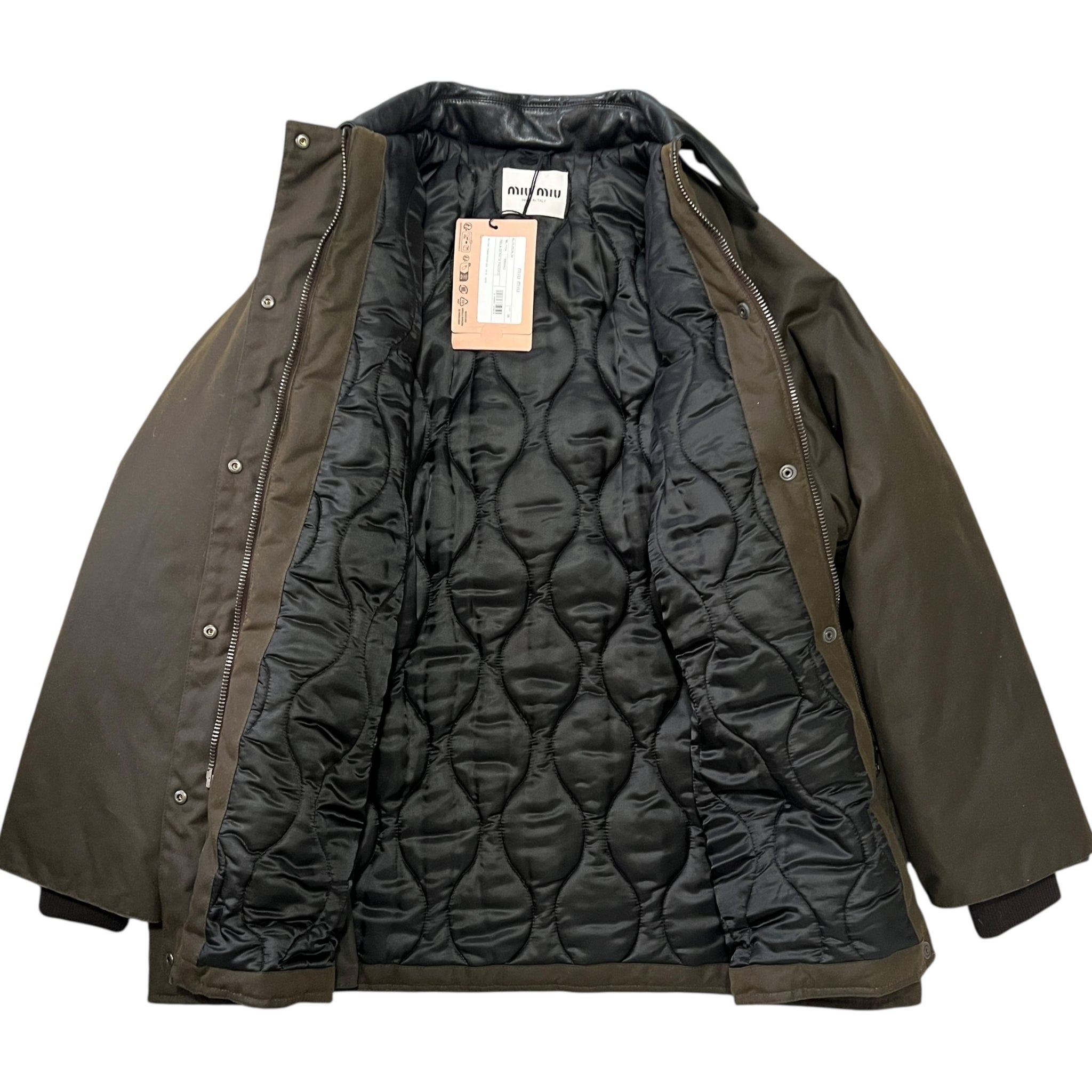 MIU MIU 2024AW Waxed Canvas Boulson Jacket