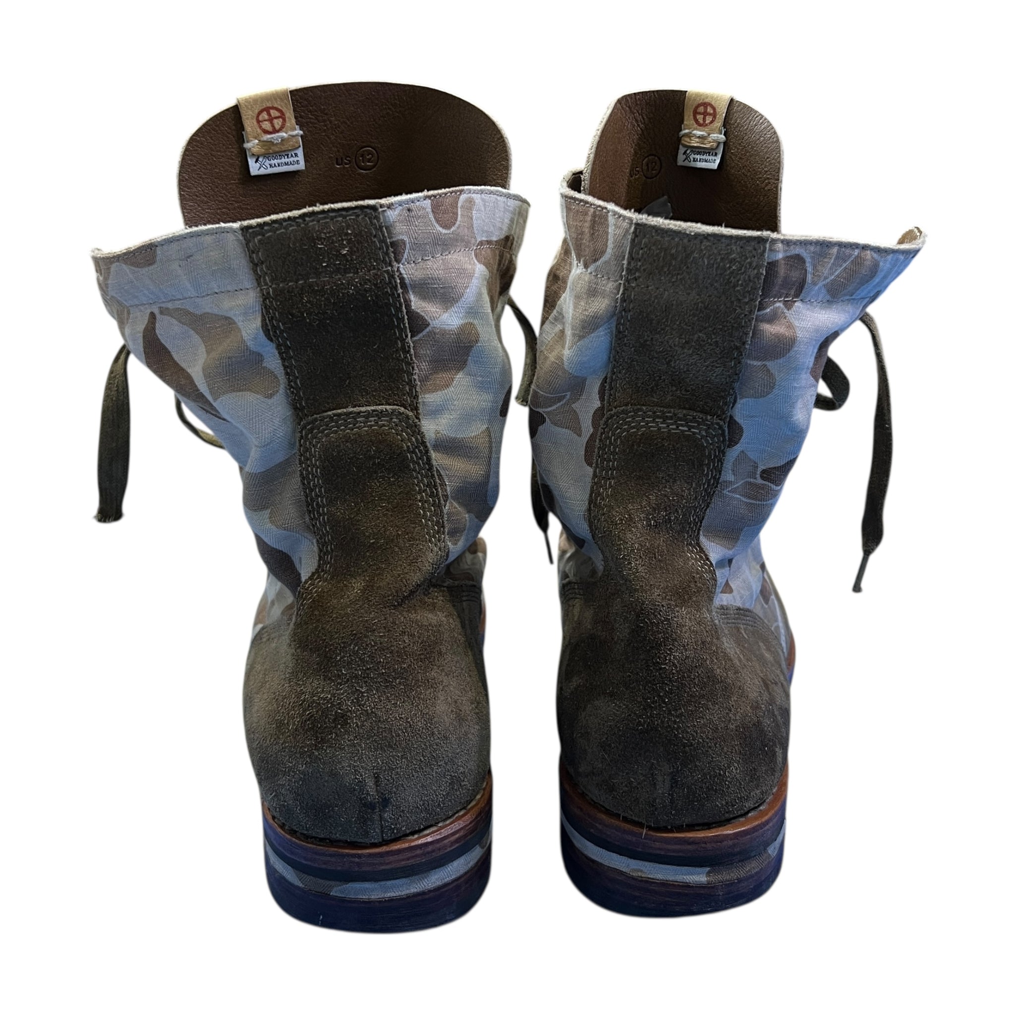 Visvim 2015SS Wallace Boots Folk High Top Camouflage Army Boots