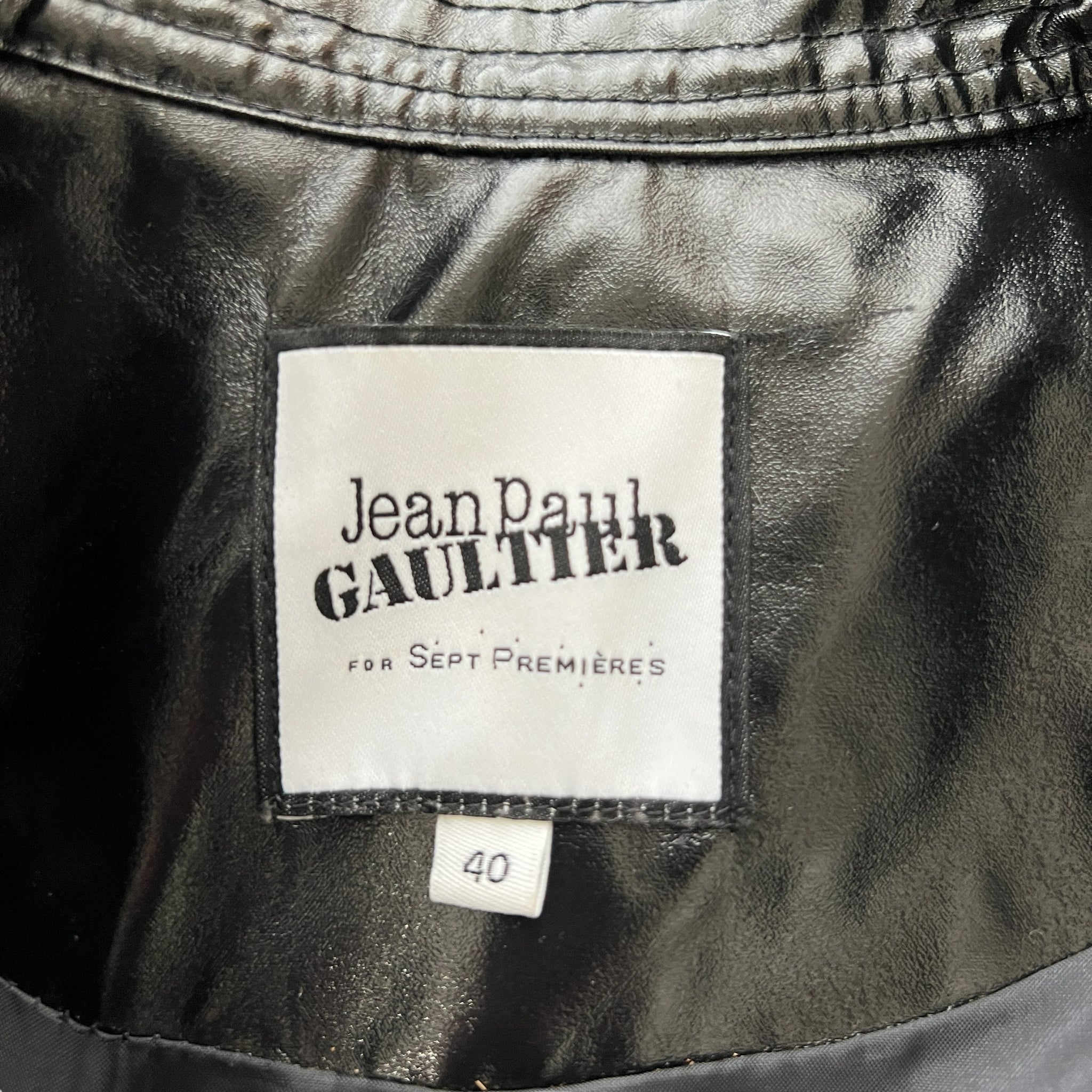 Jean Paul Gaultier for Sept Premières 2015 Polyurethane Coated Trench Coat