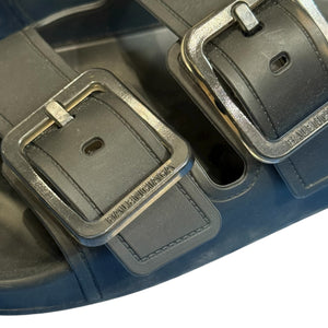 BALENCIAGA Two-Strap Leather Sandals black