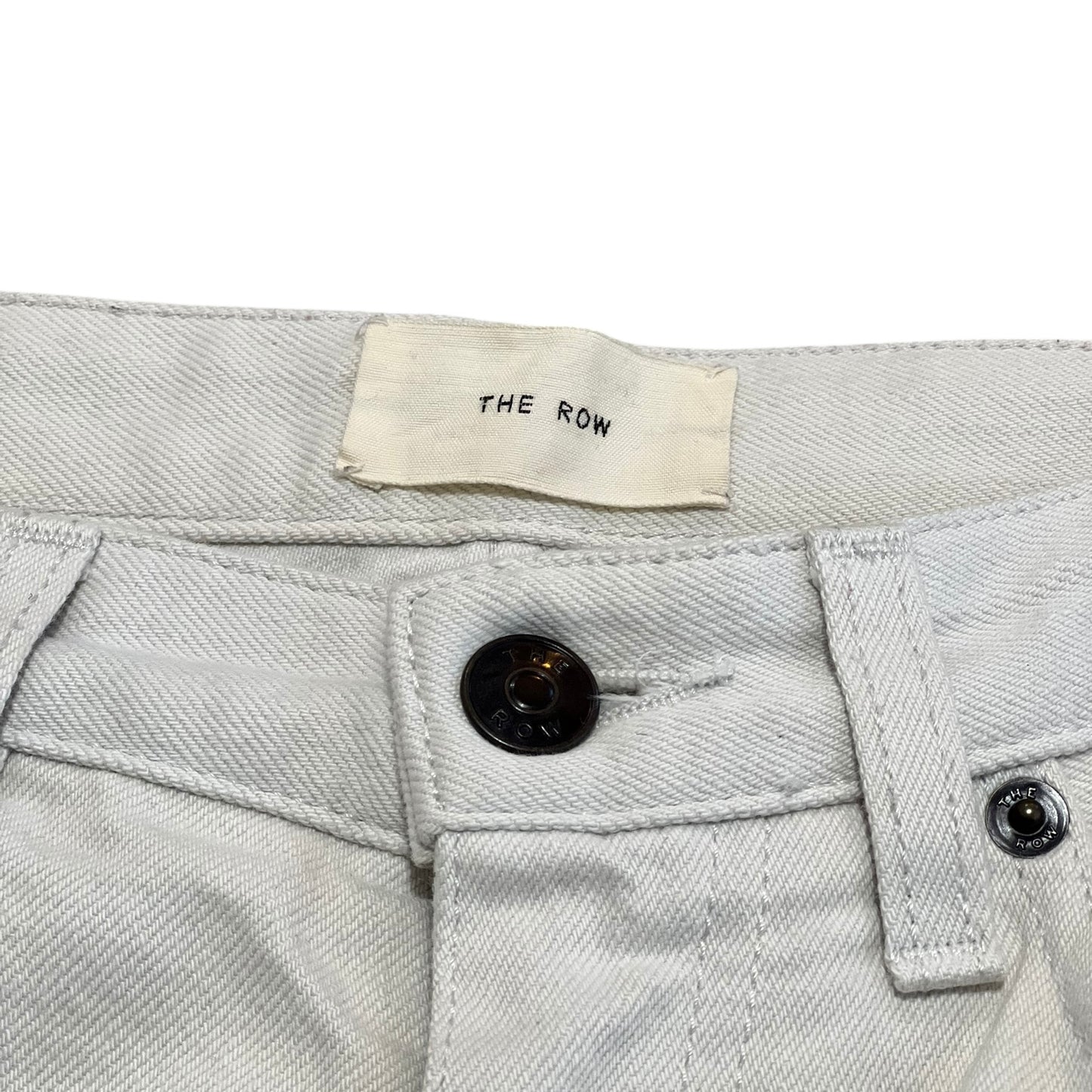 THE ROW White Straight Denim Pants