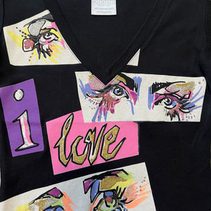 Christian Dior × John Galliano 2004AW “I Love Dior” Graphic V-Neck T-Shirt