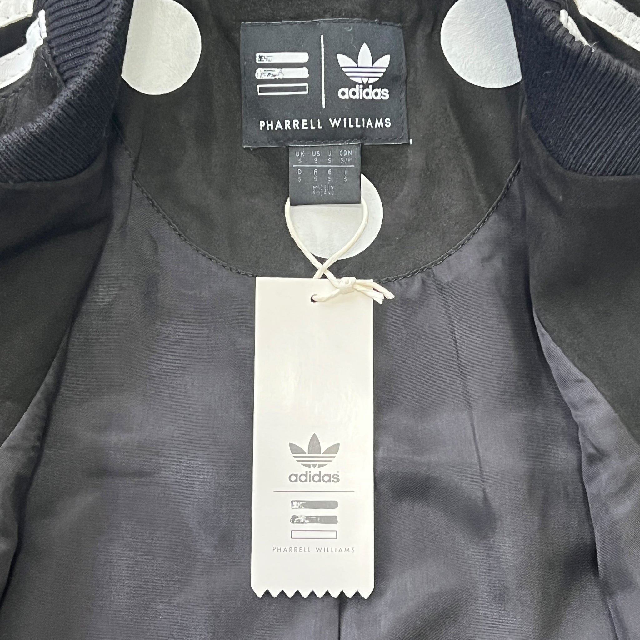 ADIDAS × PHARRELL WILLIAMS LAMB LEATHER TRACK JACKET BLACK