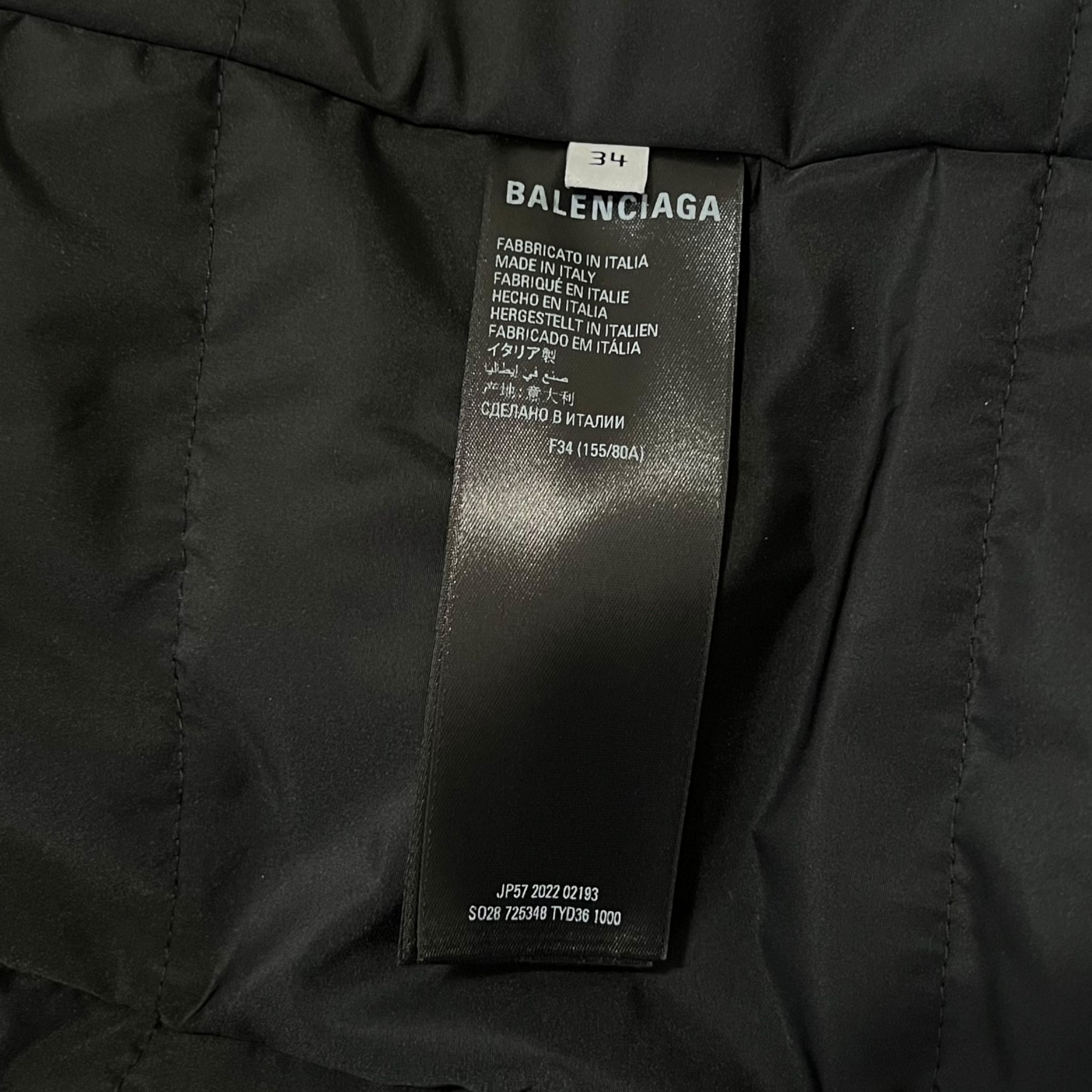 BALENCIAGA 2023AW Incognito Puffer Down Jacket with Detachable Scarf