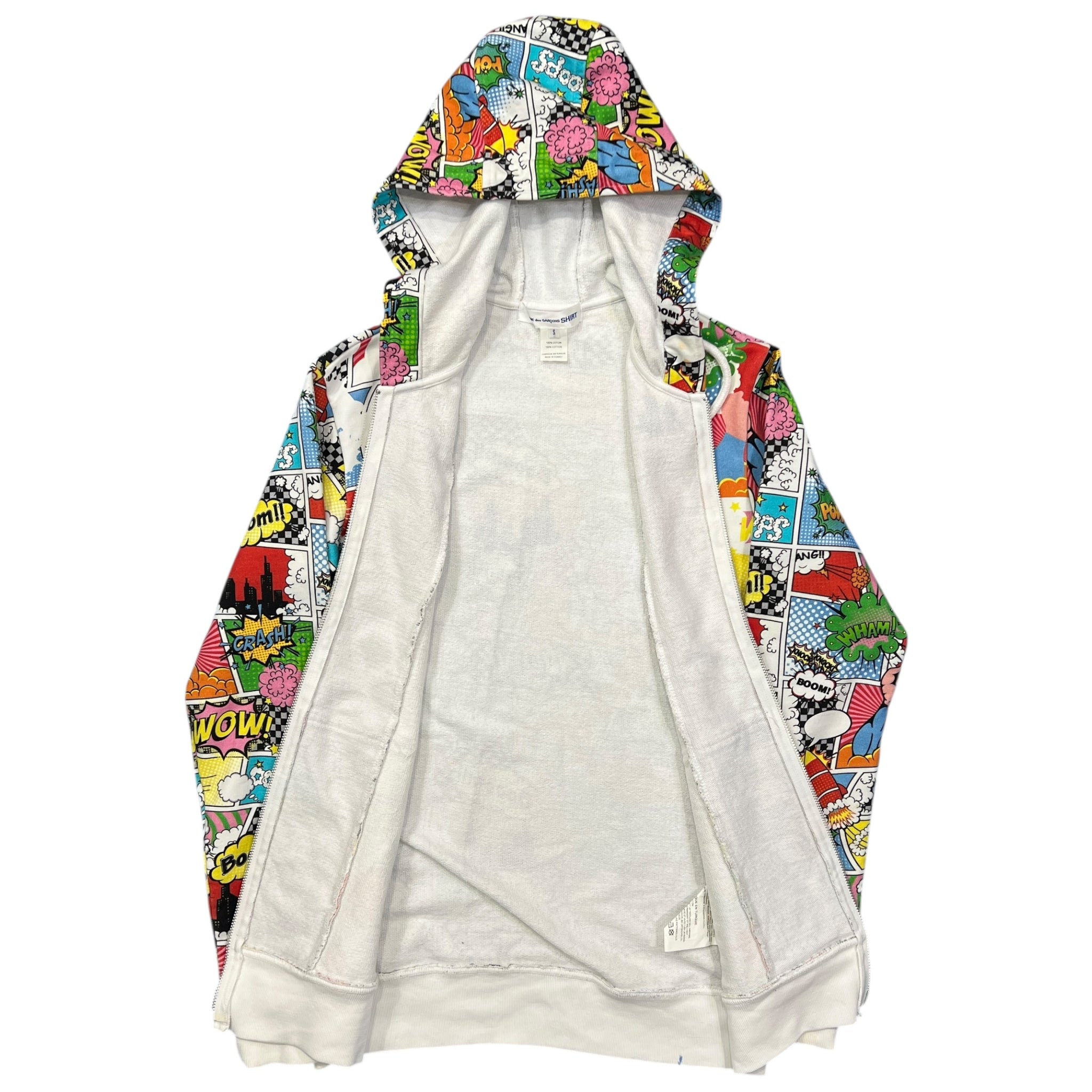 COMME des GARCONS SHIRT 2019AW American Comics Multi Printed Zip-Up Hoodie