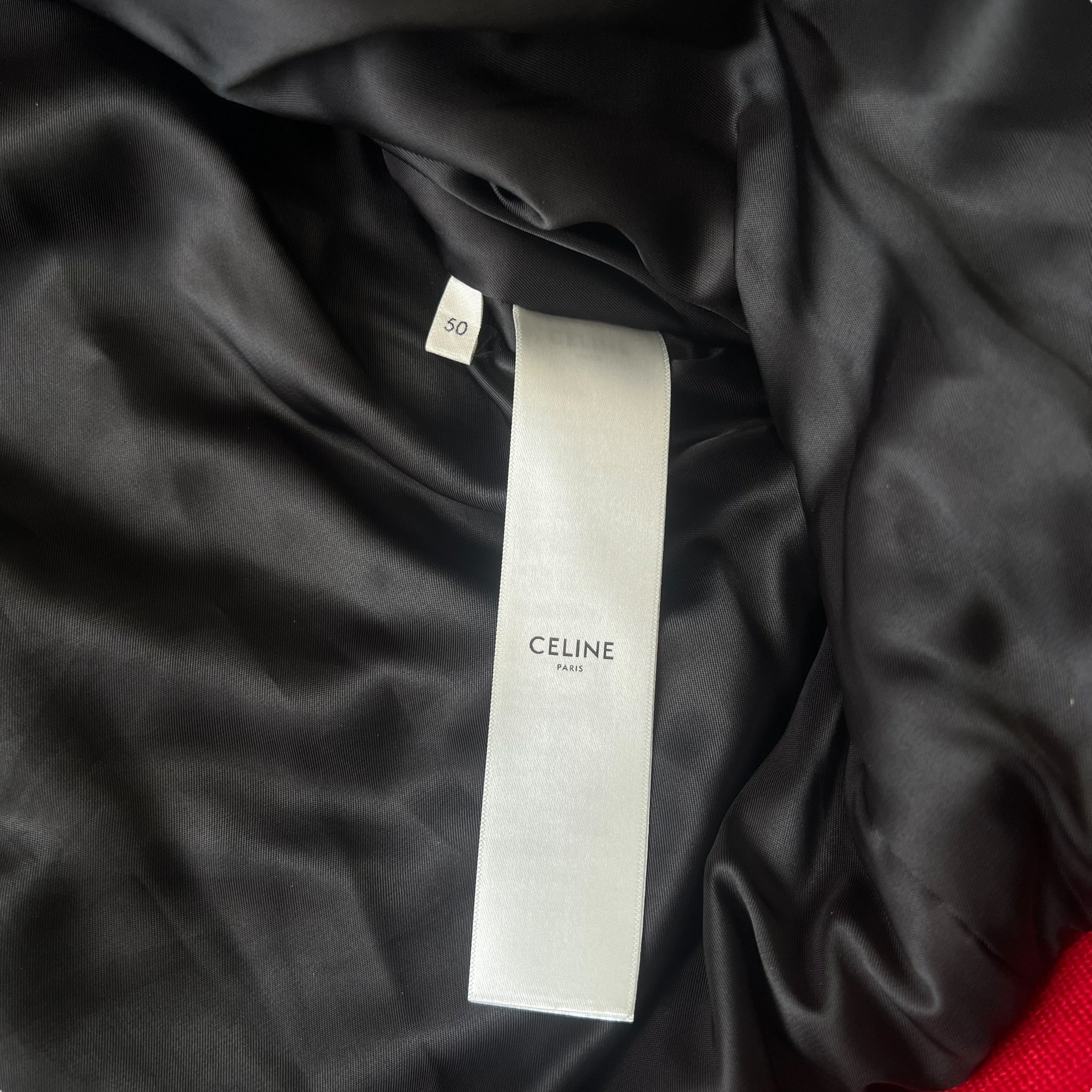CELINE 2022AW × HEDI SLIMANE QUILTED YOKE SILVER TEDDY JACKET