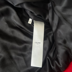 CELINE 2022AW × HEDI SLIMANE QUILTED YOKE SILVER TEDDY JACKET