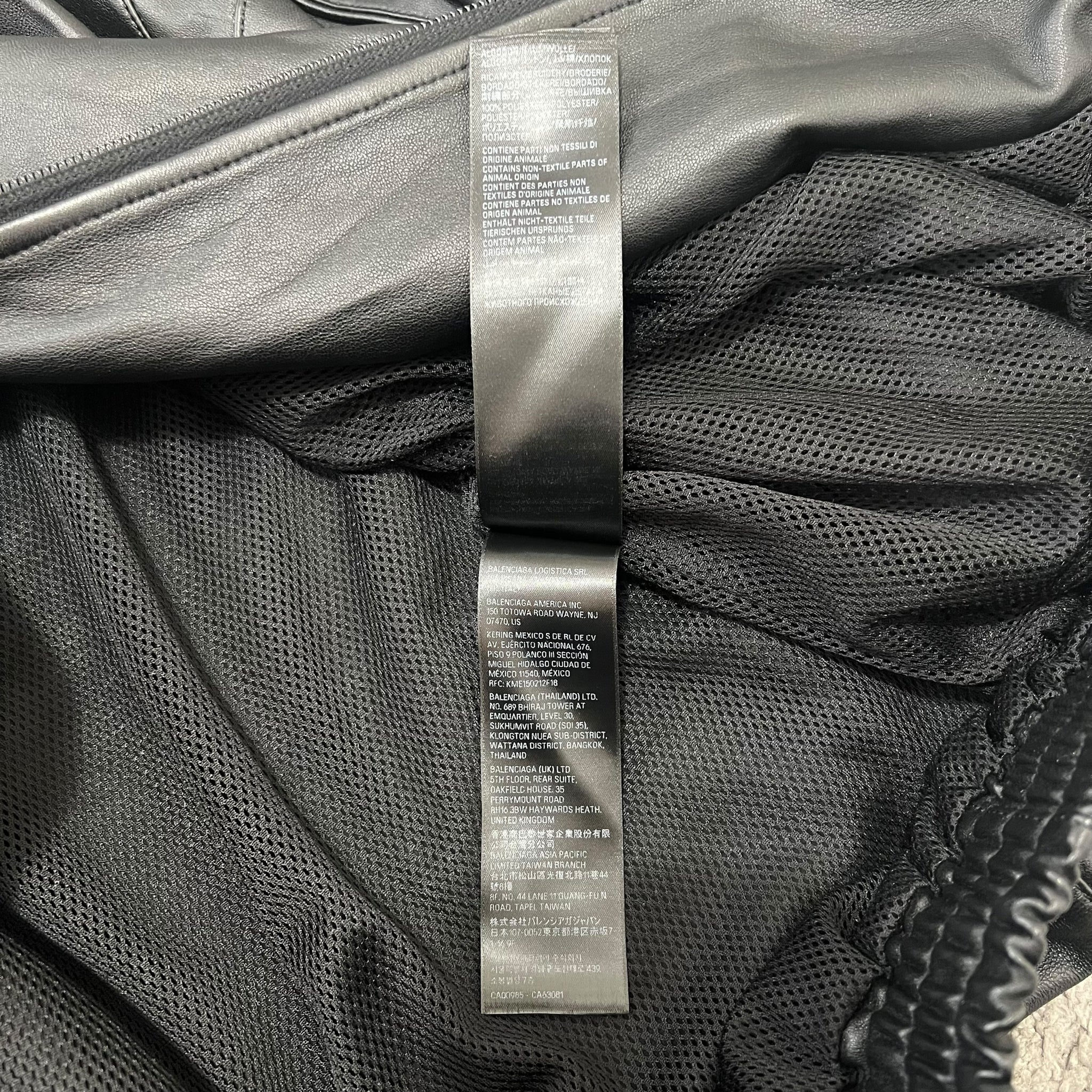 BALENCIAGA 2022AW 3B Sport Icon Tracksuit Leather Jacket
