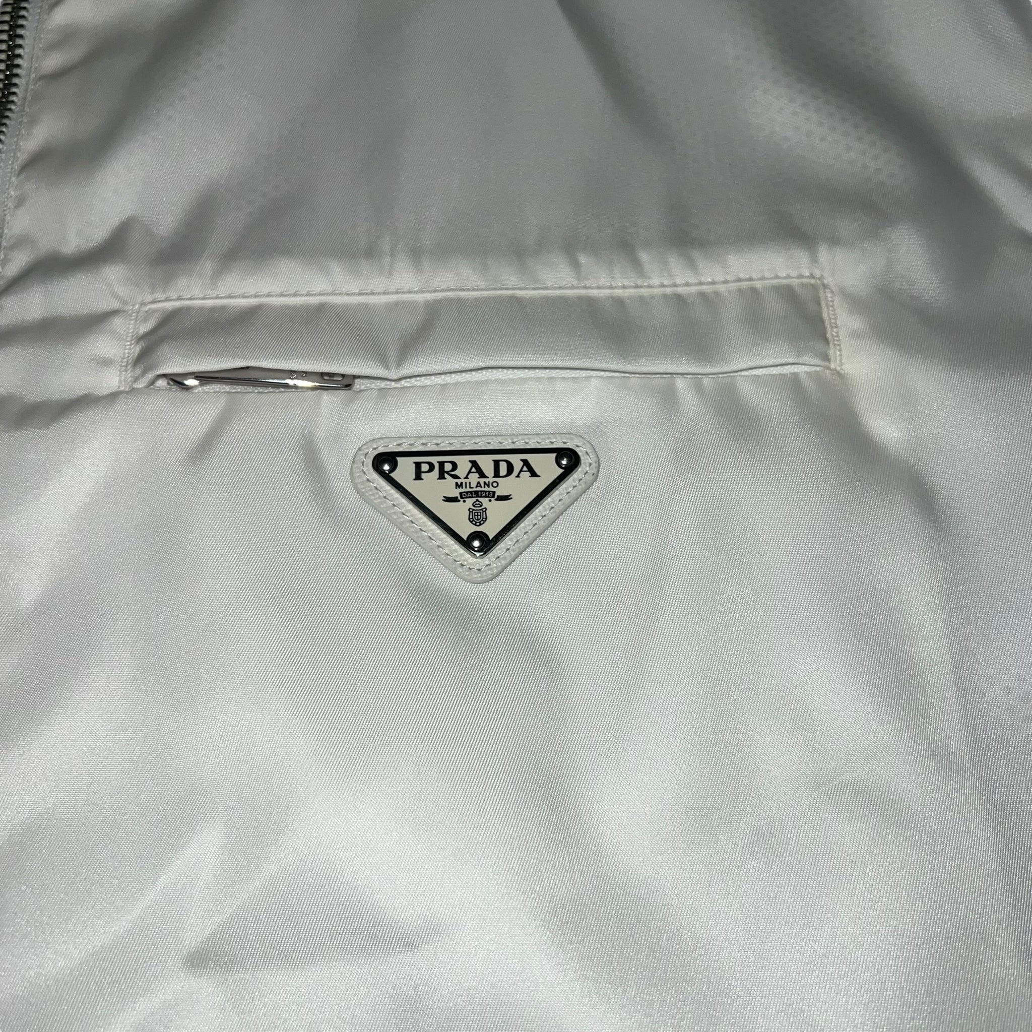 PRADA × ADIDAS 2022SS RE-NYLON TRACK HOODED JACKET WHITE