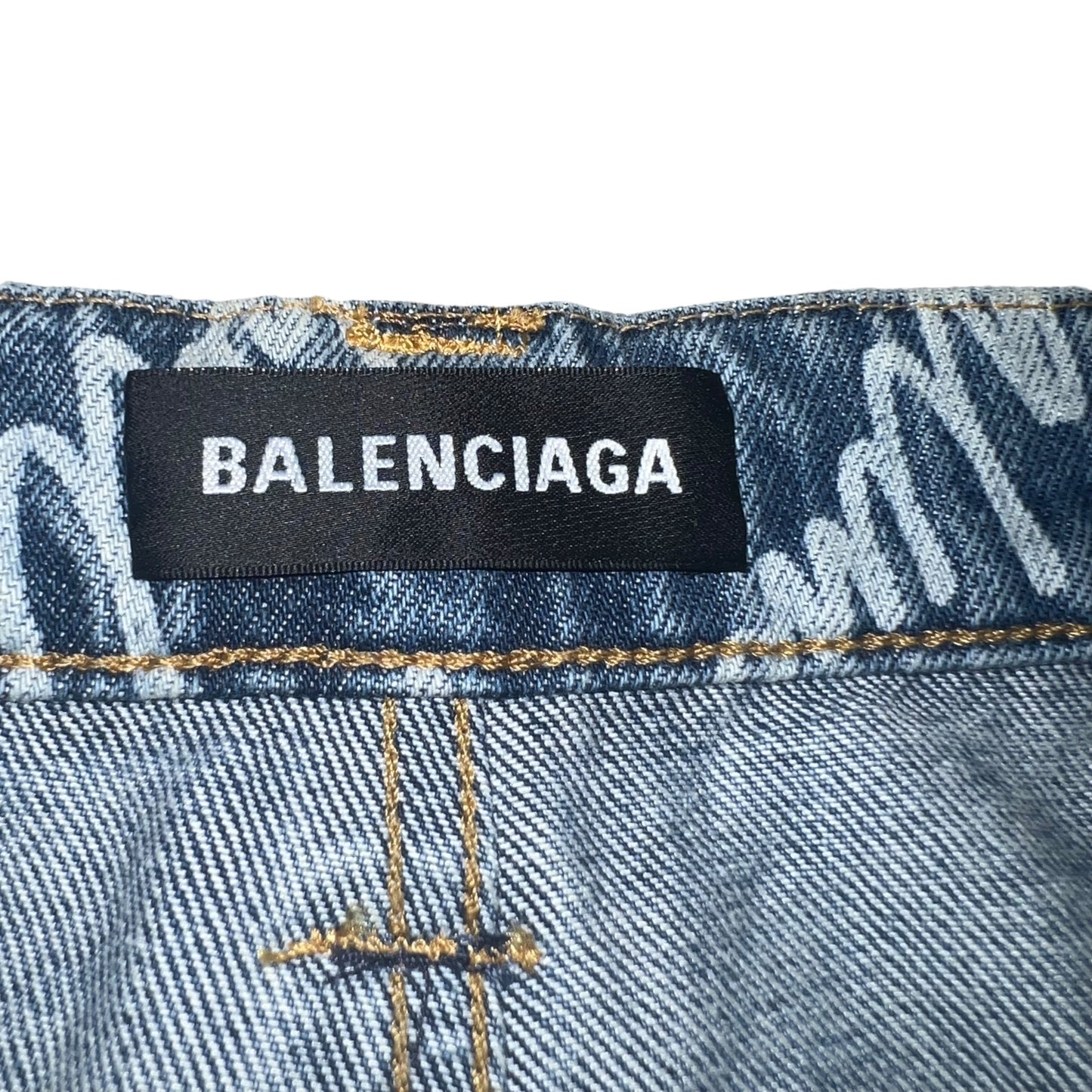 BALENCIAGA 2022AW All Over Logo RAVER JEANS