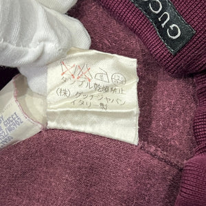 GUCCI × TOM FORD 90s Cotton Velvet Flare Sweat Pants Bordeaux