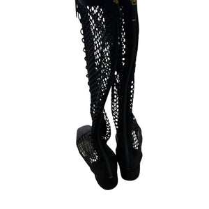 Christian Dior Naughtily-D Suede & Mesh Statement Boots