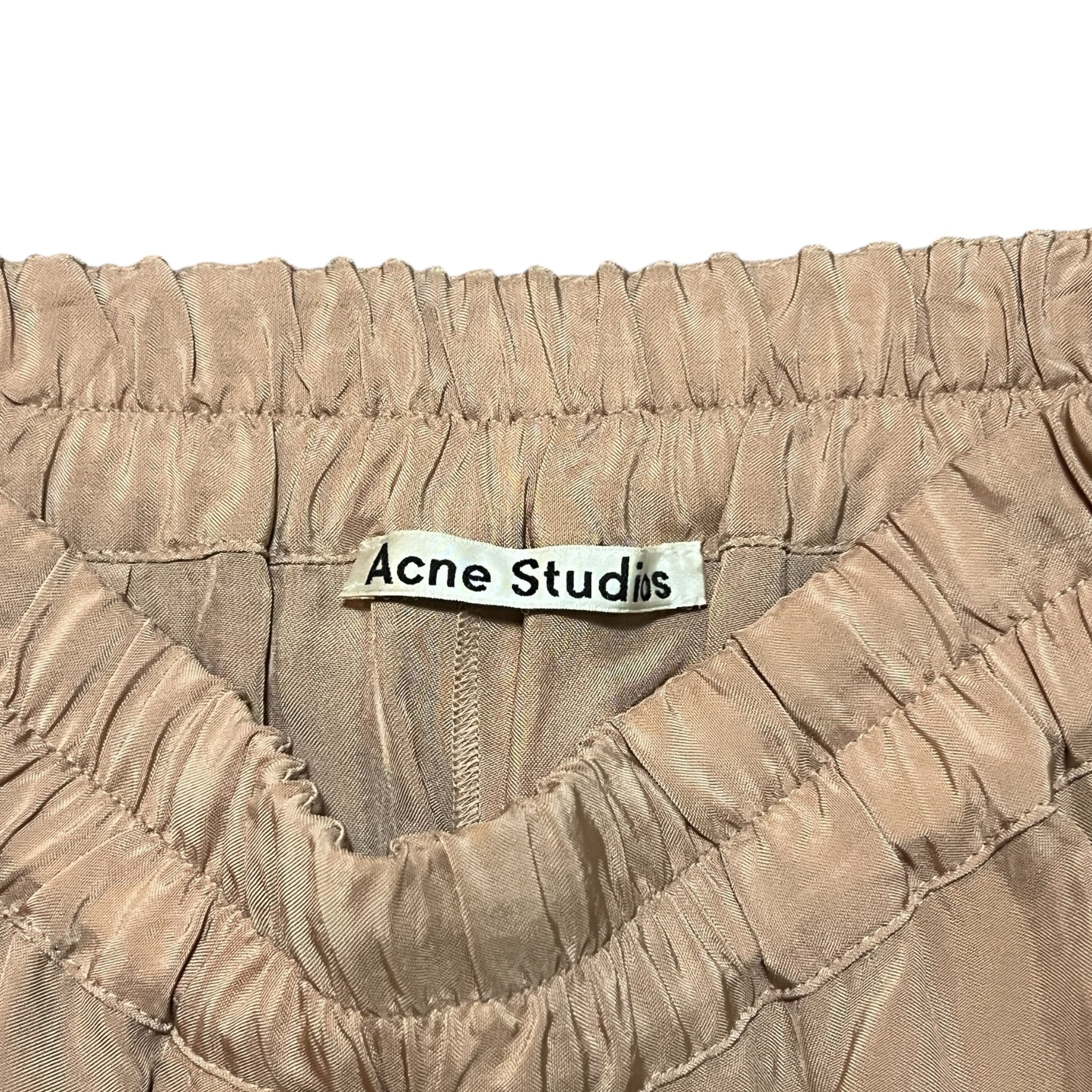 ACNE STUDIOS Pame Structured Fluid Trousers in Old Pink