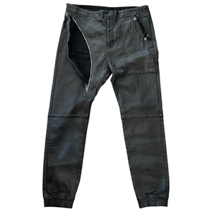 RICK OWENS DRKSHDW 2019AW Black Wax Air Cut Jogger