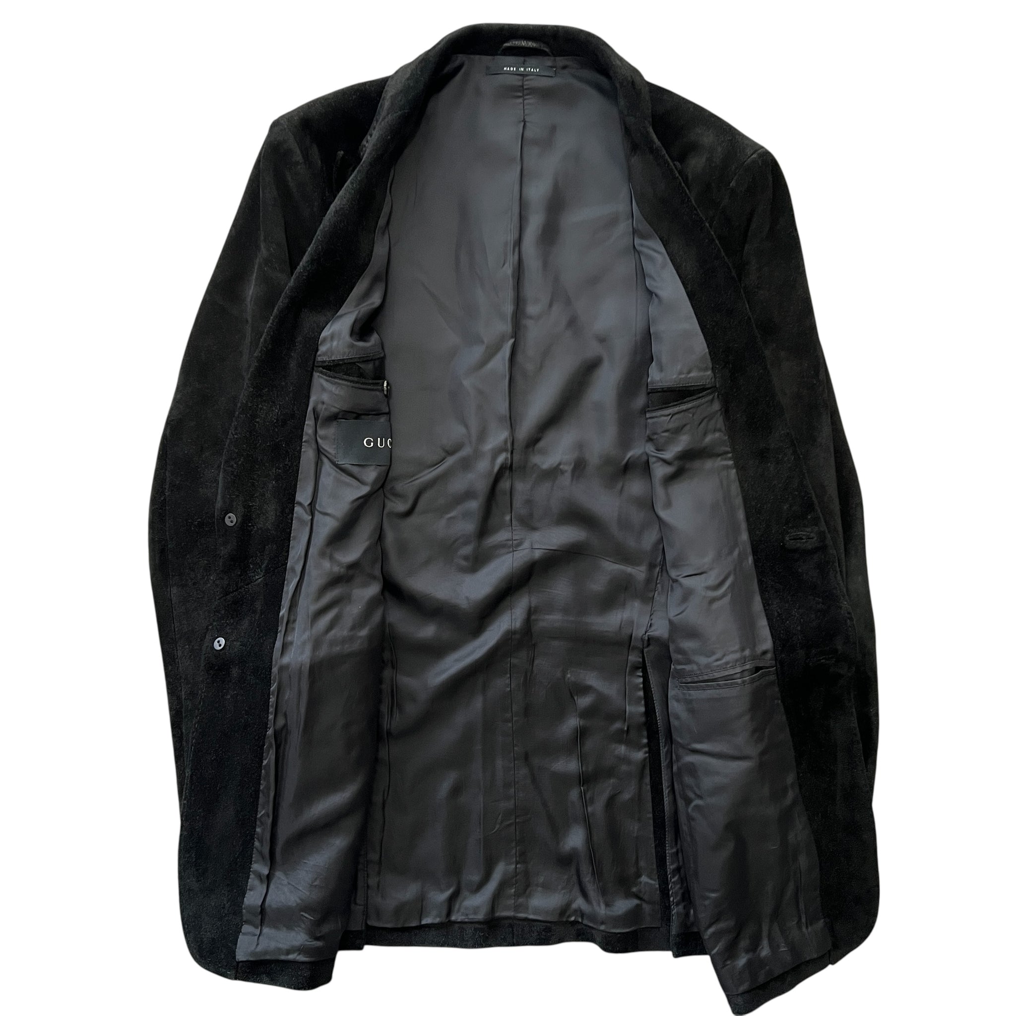 GUCCI Suede Leather Tailored Jacket