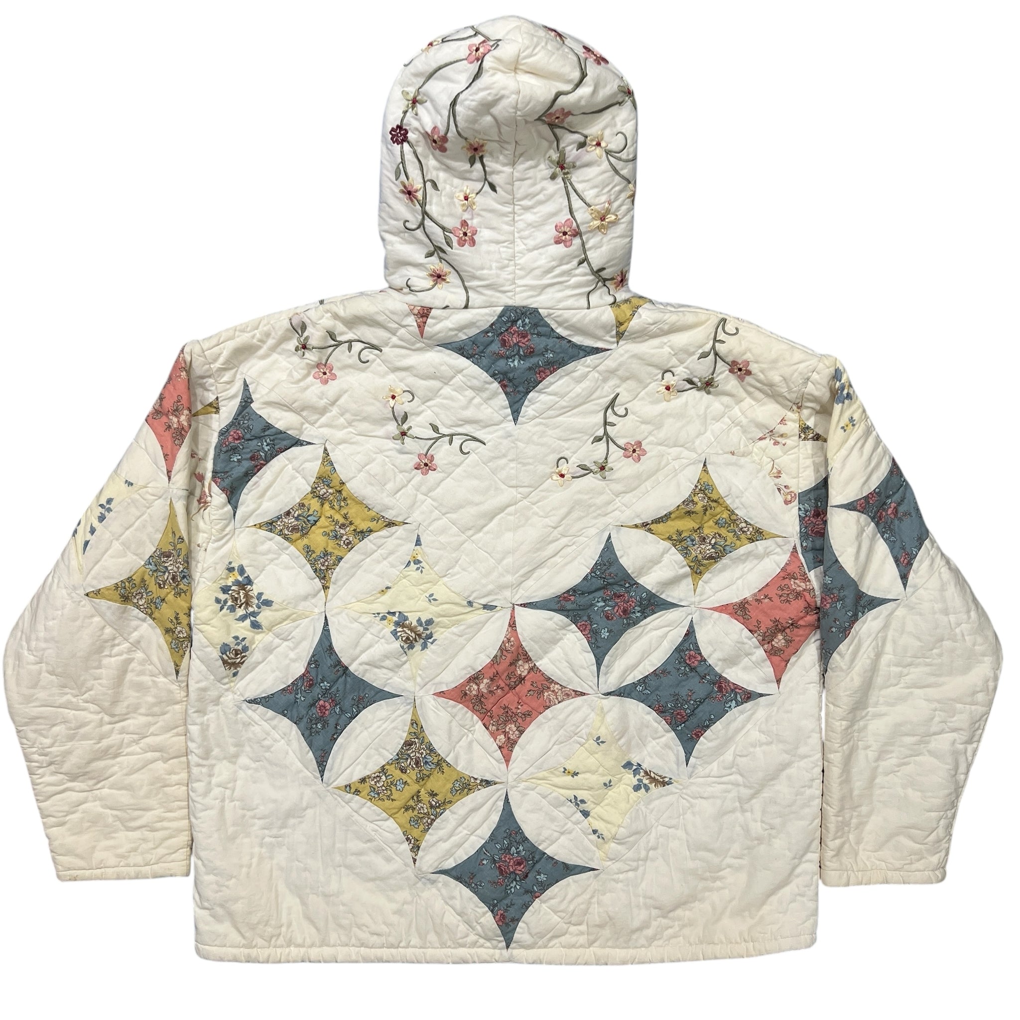 Vivid Visions Upcycled Vintage Quilt Hoodie