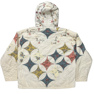 Vivid Visions Upcycled Vintage Quilt Hoodie
