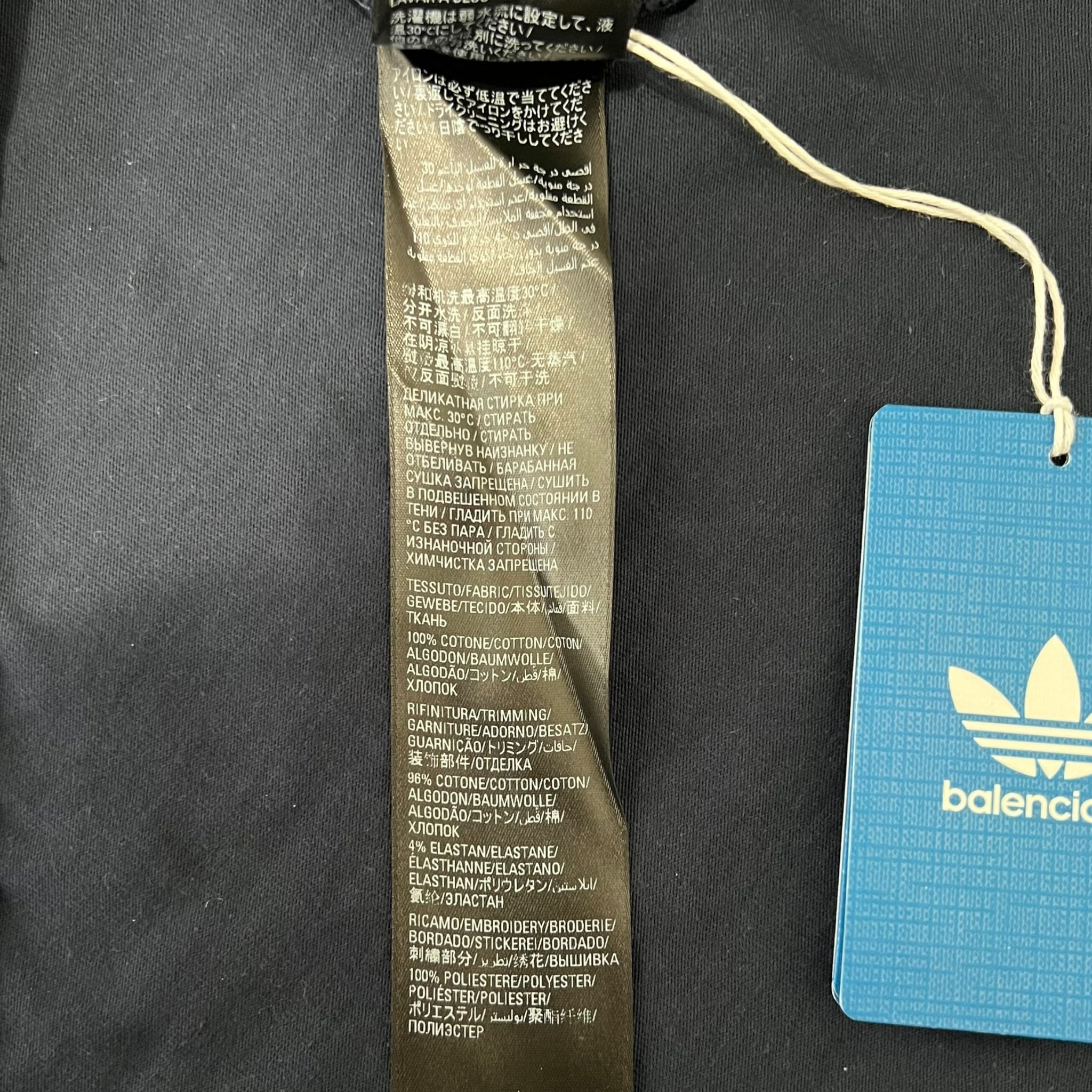 BALENCIAGA adidas 2022AW Distressed Three Line Logo Cotton L/S Shirts
