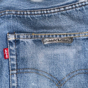 CHOME HEARTS LEVI'S Leather Cross Patch Denim Pants